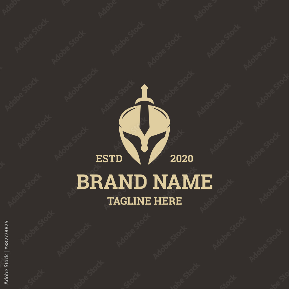 Fototapeta premium Spartan sword logo template - vector
