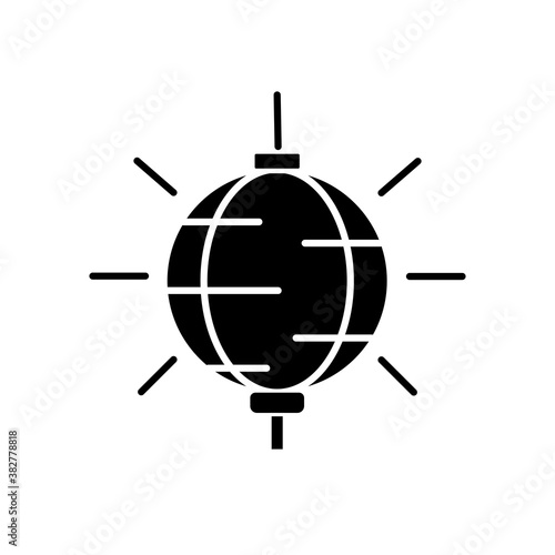 Disco ball icon isolated on white background. Vector illustration, flat design.