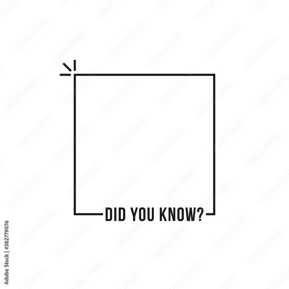black thin line did you know frame black thin line did you know frame