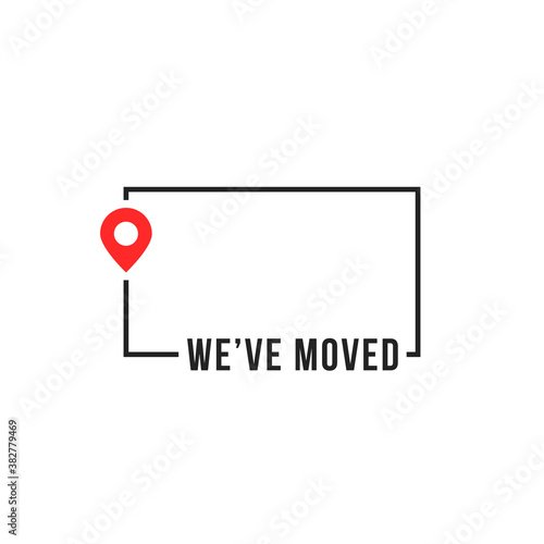 we ve moved thin line black frame