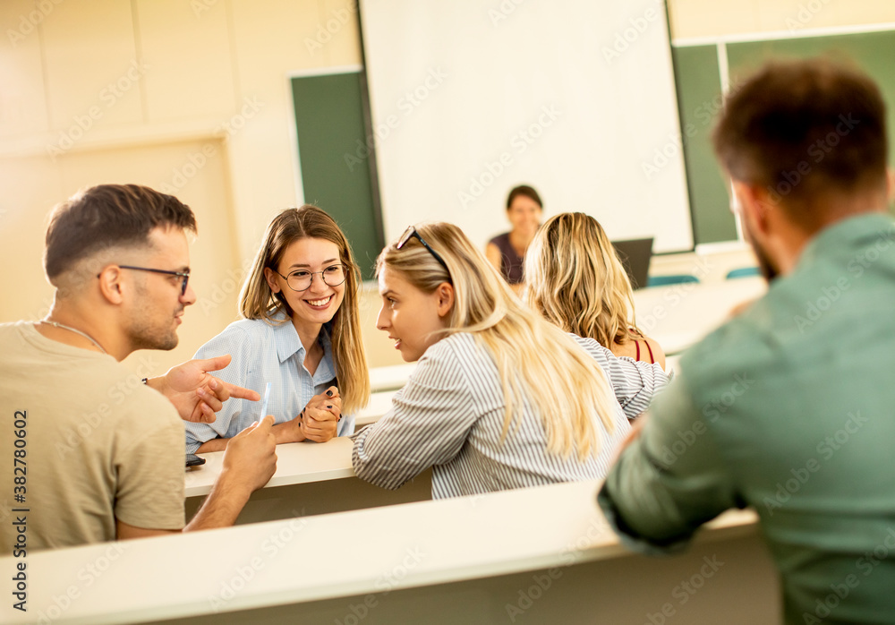 University srudents in the classroom University srudents in the classroom
