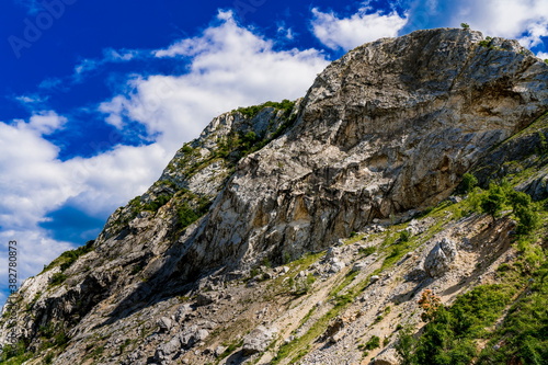 Danube gorge in Djerdap on the Serbian-Romanian border