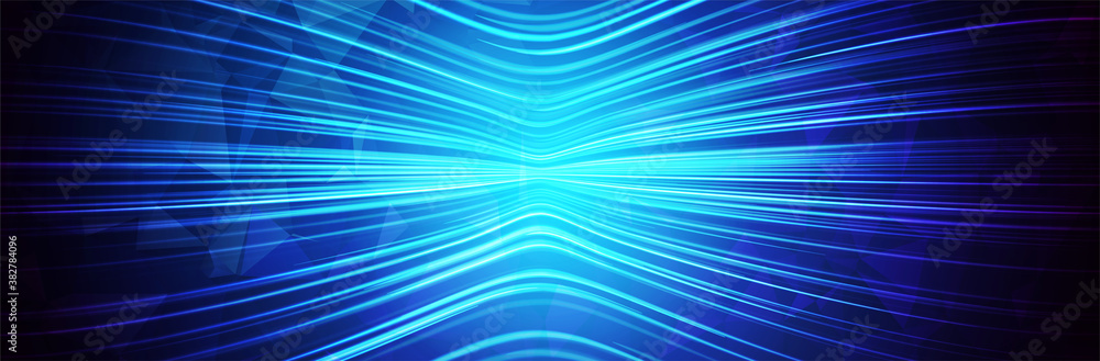 Abstract blue background with horizontal lines. Curvature, distortion, contortion or deformation concept. Wide futuristic wallpaper. Saturated gradient with bright and dark parts. Low poly top effect Abstract blue background with horizontal lines. Curvature, distortion, contortion or deformation concept. Wide futuristic wallpaper. Saturated gradient with bright and dark parts. Low poly top effect