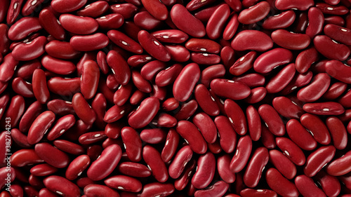 Tableau sur toile red raw kidney beans top view