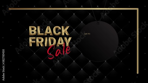 luxury black friday sale with frame and price tag