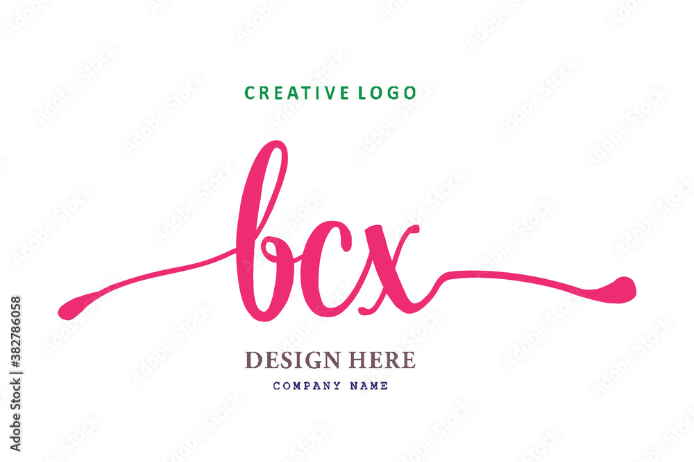 Obraz premium The simple BCX layout logo is easy to understand and authoritative