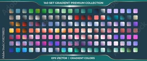 Mega set collection soft pastel gradients palettes combinations swatches Vector template