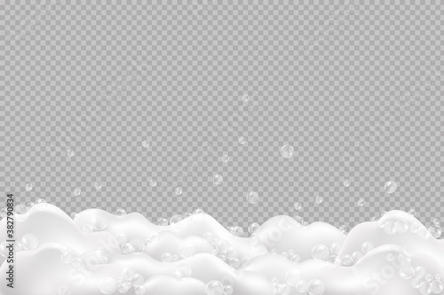 Shampoo bubbles texture.Bath lather vector illustration and shampoo bubbles texture.