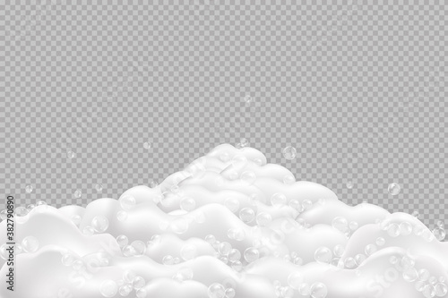Shampoo bubbles texture.Bath lather vector illustration and shampoo bubbles texture.