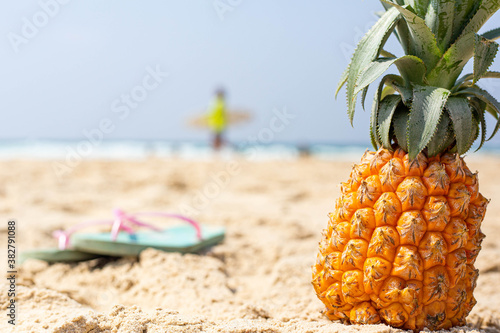 pineapple on the beach
