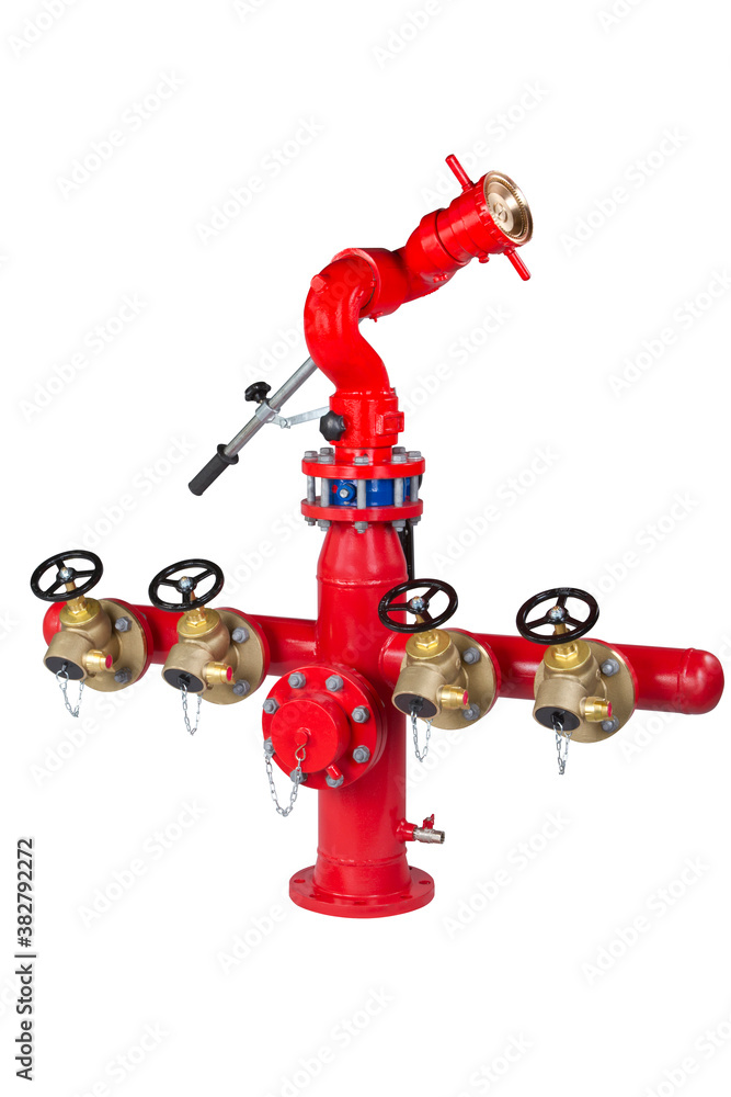 Fire valve on white background