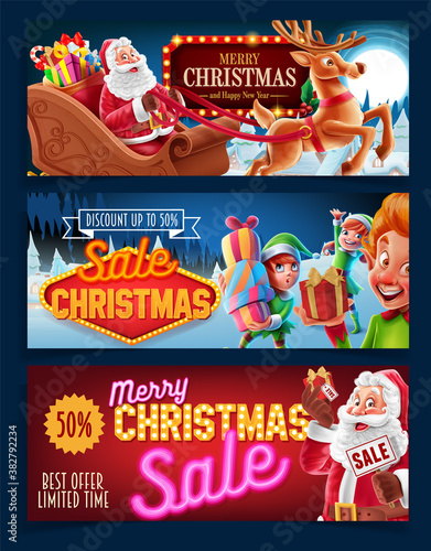 set of christmas characters for decorations