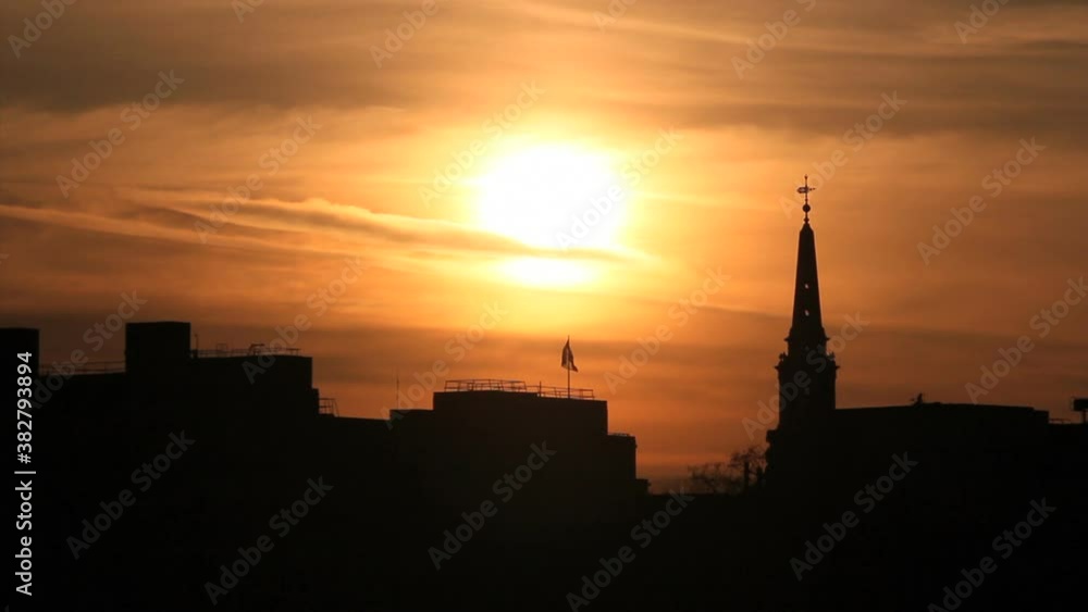 London skyline at dusk. Sunset view of the city. London, UK London skyline at dusk. Sunset view of the city. London, UK