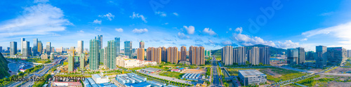 Aerial view of Hengqin Free Trade Zone, Zhuhai City, Guangdong Province, China © Weiming