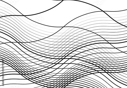 Wavy, billow, undulate lines reticulate, snake-skin mesh, grid, abstract background pattern and texture