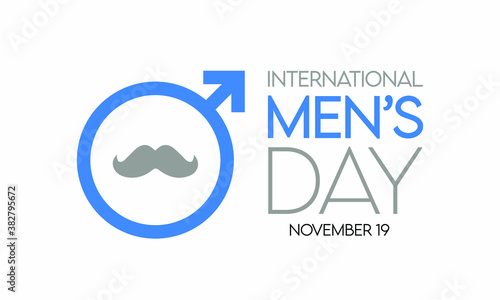 International Men's Day is an annual international event celebrated on 19 November each year across the globe. vector  illustration design.