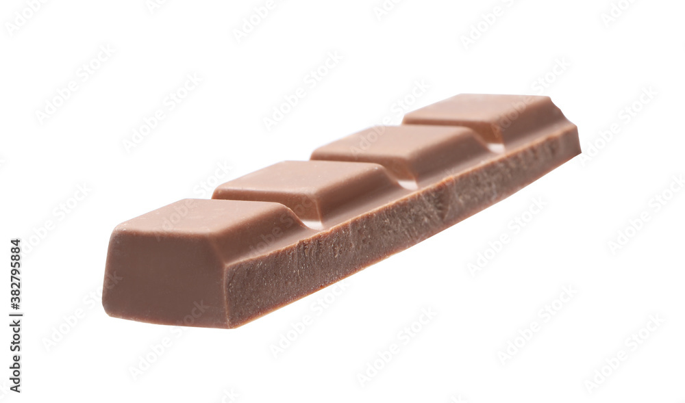 Piece of delicious milk chocolate isolated on white Piece of delicious milk chocolate isolated on white