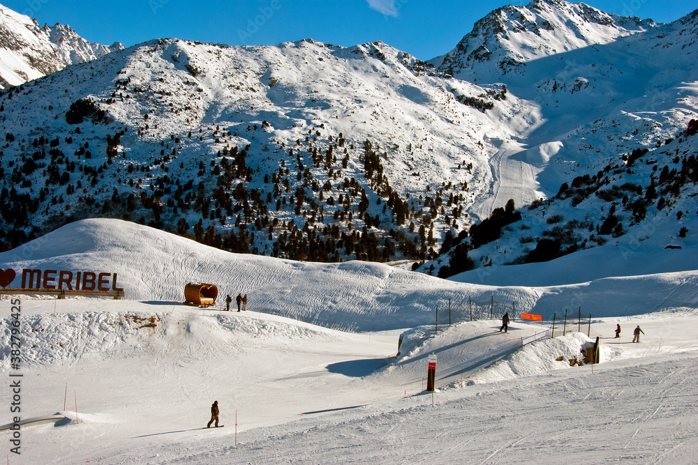 Meribel Mottaret Les Trois Vallees 3 Valleys ski area French Alps France Meribel Mottaret Les Trois Vallees 3 Valleys ski area French Alps France