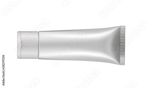 Vector cream or toothpaste tube. Ointment. Salve. 3d illustration. Mockup. Gel or lotion package. Shampoo bottle.