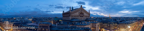 Photography Panoramic shot of Palais Garnier opera house in Paris, France