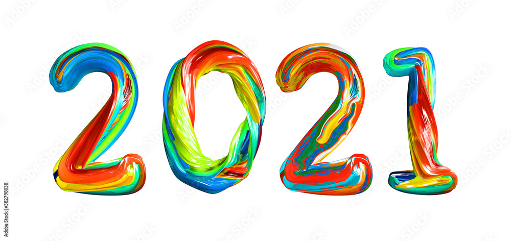 Colorful 3d text 2021. Congratulations on the happy new year 2021 Colorful 3d text 2021. Congratulations on the happy new year 2021