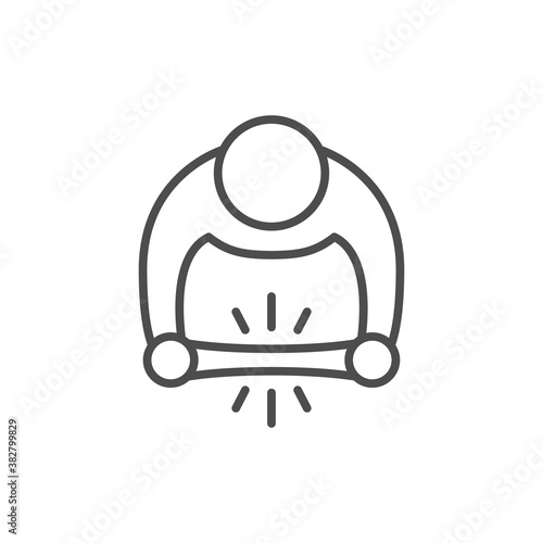 Physical therapy line outline icon