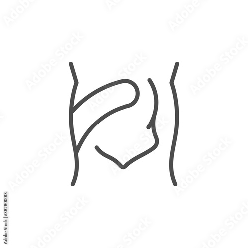 Kinesio tape line outline icon