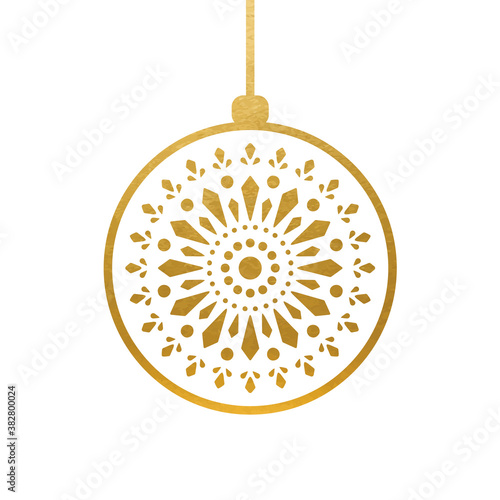 Beautiful Golden Christmas Ball for Winter Decoration