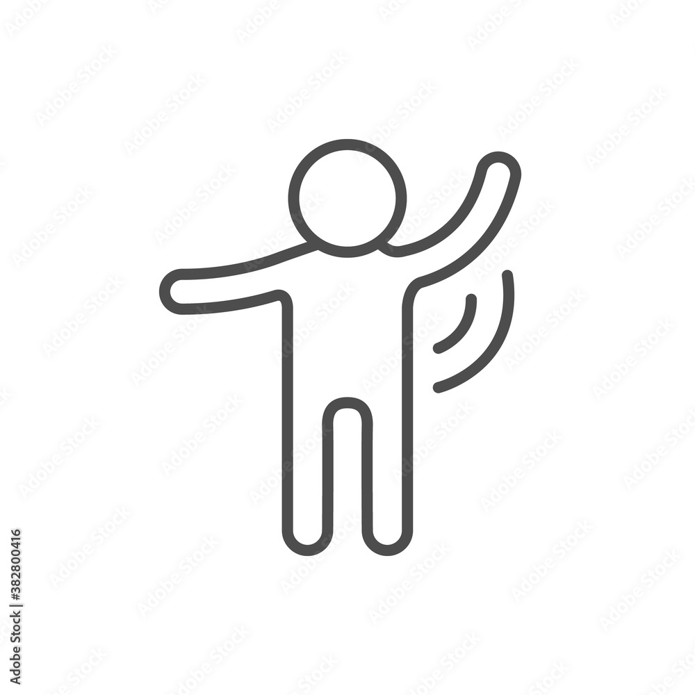 Physical exercises line outline icon Physical exercises line outline icon