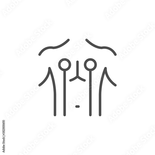 Electro stimulation line outline icon