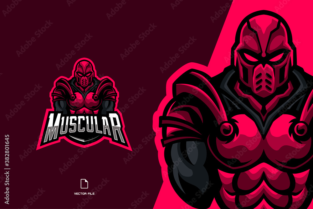 red guard fighter mascot logo illustration red guard fighter mascot logo illustration