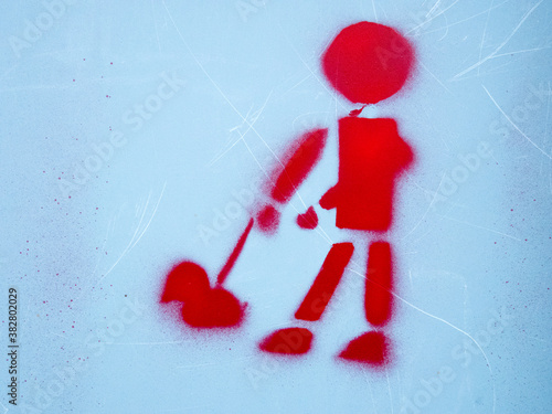 Sign of Keep Clean on the street road.