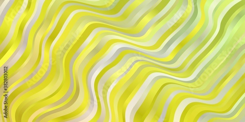 Light Green, Yellow vector background with wry lines.