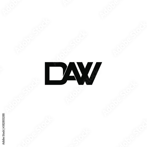 daw letter original monogram logo design