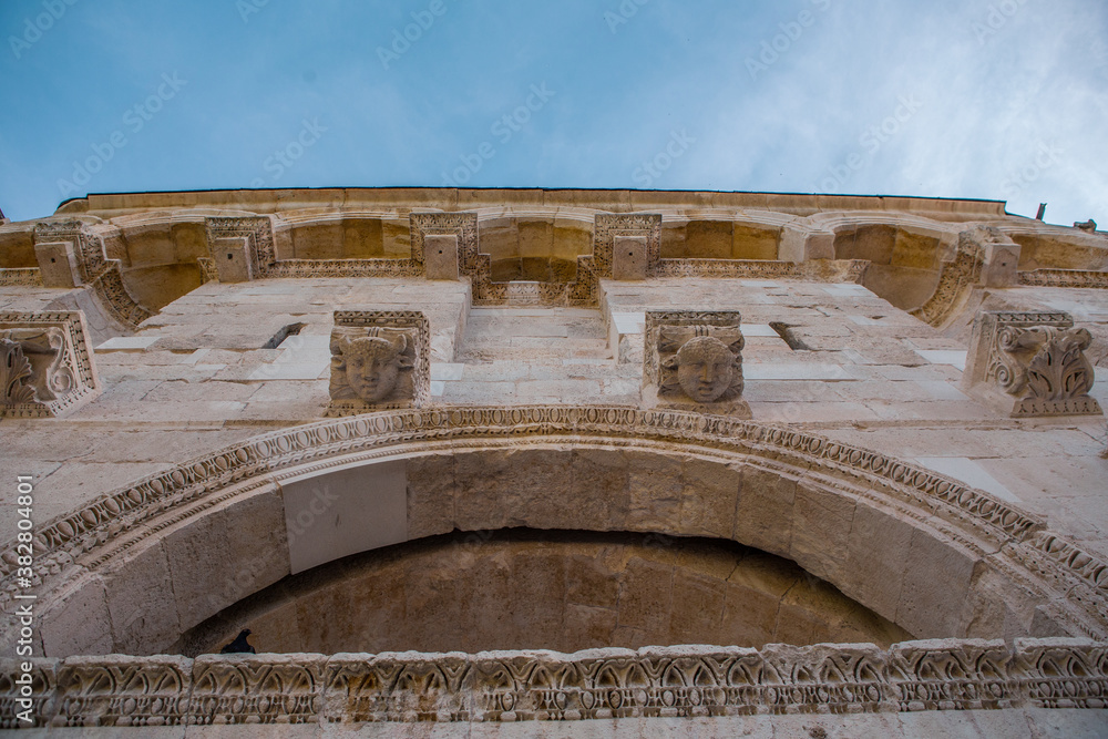 The roman architectures in old town Split, Croatia.