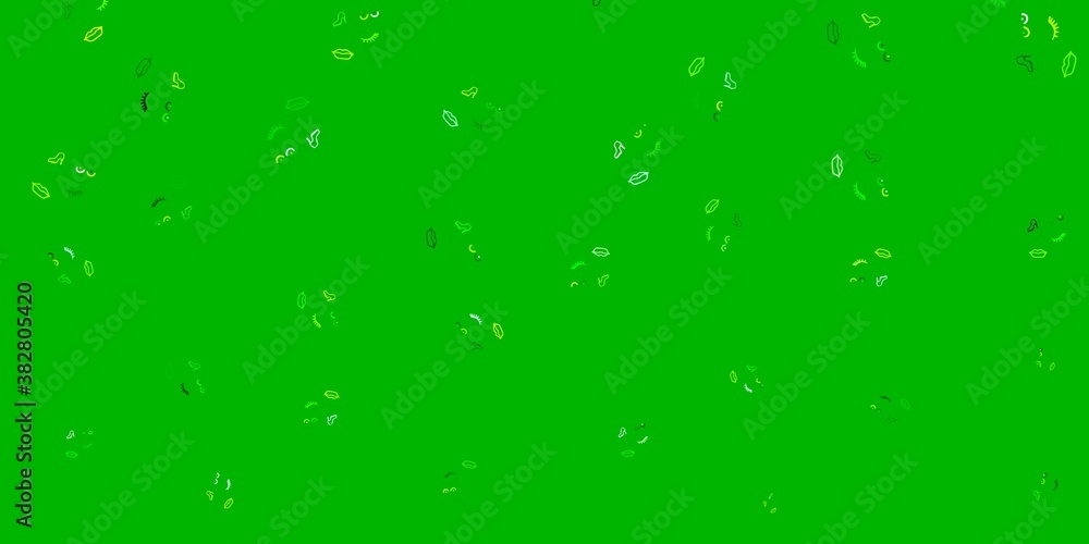Light Green, Yellow vector backdrop with woman's power symbols. Light Green, Yellow vector backdrop with woman's power symbols.