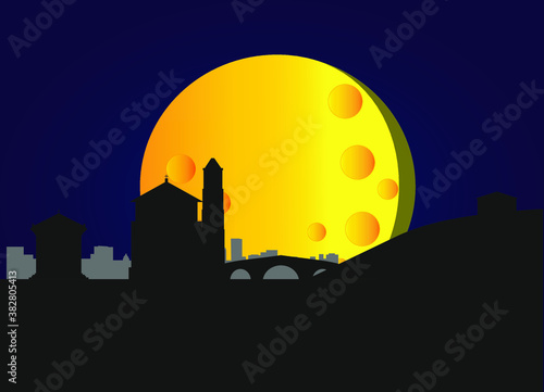 Potenza city skyline in Italy. 