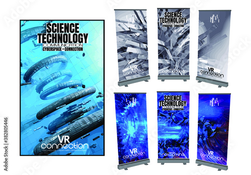 Vector illustration of Business Roll Up. Standee Design. Banner Template.