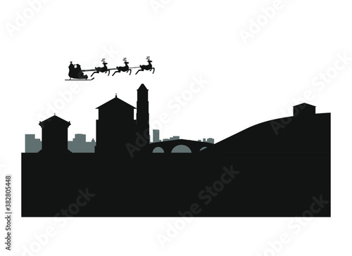 Potenza city skyline in Italy. 