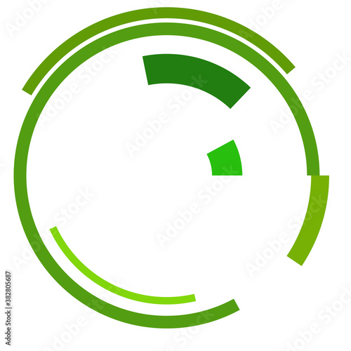 Sci-fi concentric, geometric ring, circle UI, GUI design element Vector illustration