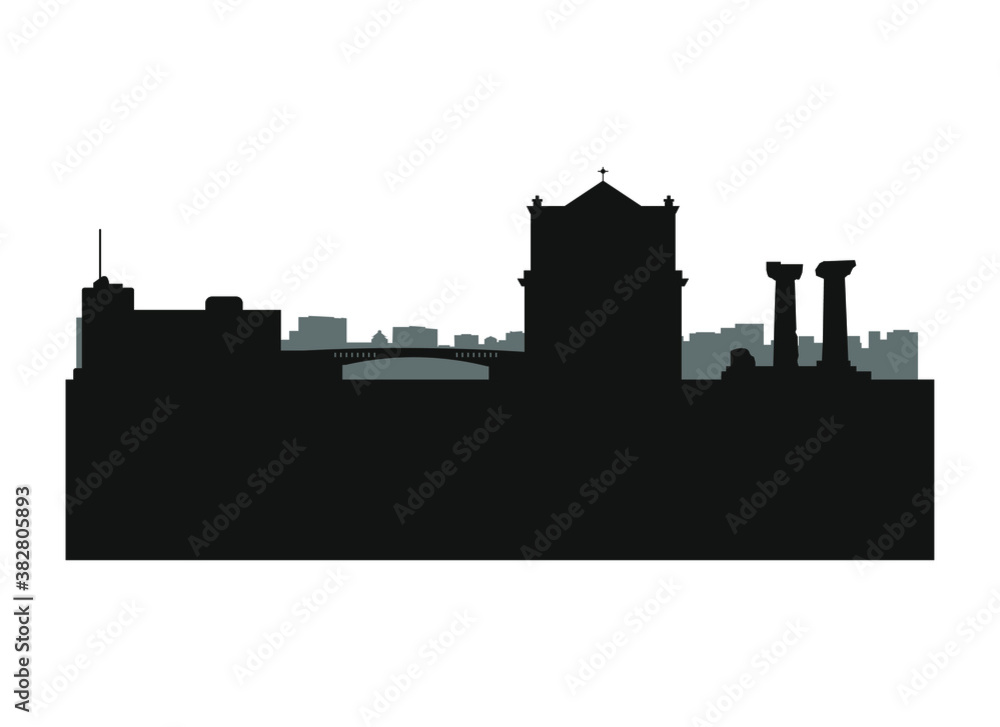 Taranto city skyline in Italy.