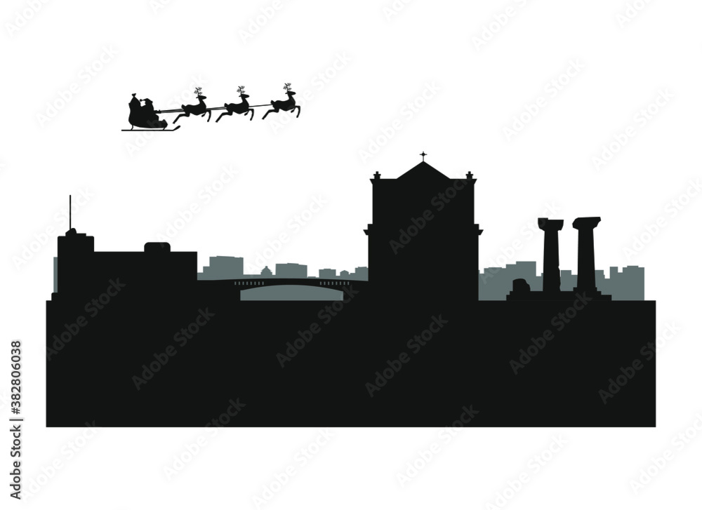 Fototapeta premium Taranto city skyline in Italy.