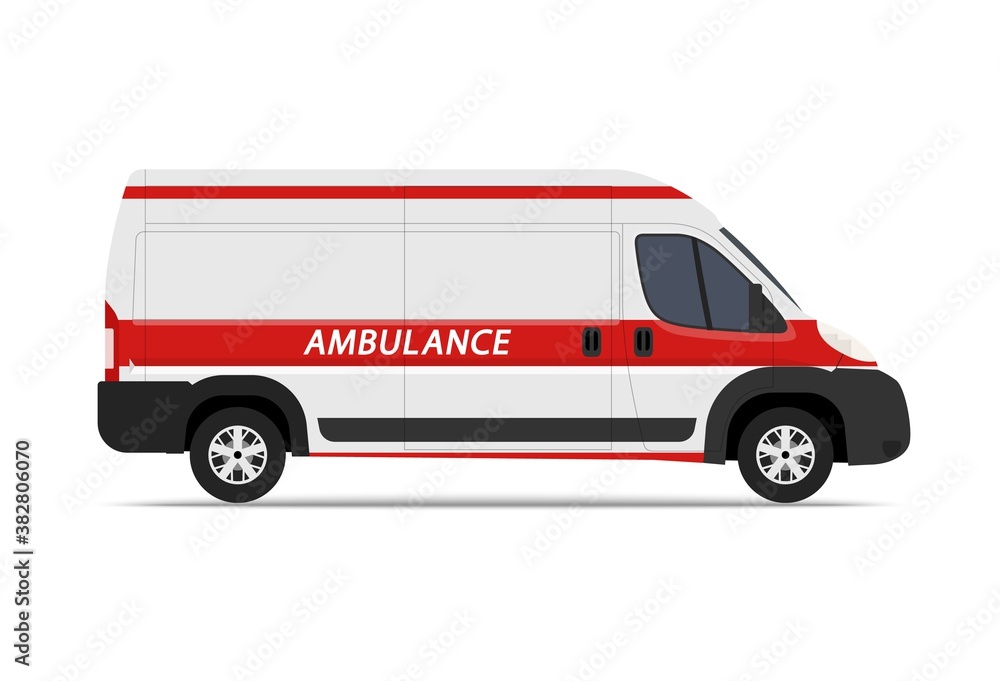Vector illustration ambulance car on white background. Ambulance auto paramedic emergency. Ambulance vehicle medical evacuation. Vector illustration ambulance car on white background. Ambulance auto paramedic emergency. Ambulance vehicle medical evacuation.