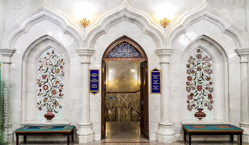 Interior of the Mosque Kul-Sharif in Kazan Kremlin in Tatarstan, Russia