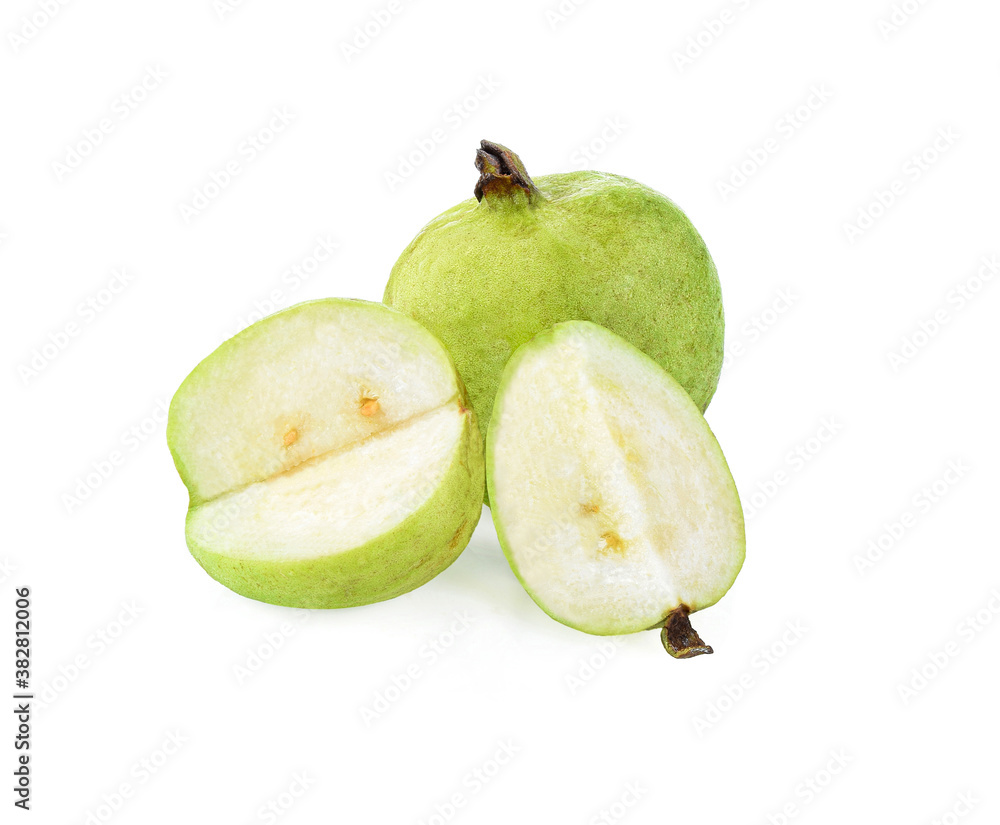 guava fruit isolated on white background guava fruit isolated on white background