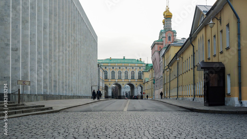 Dvortsovaya street side The State Kremlin Palace
Soviet-era glass & concert Auditorium At Kremlin Palace