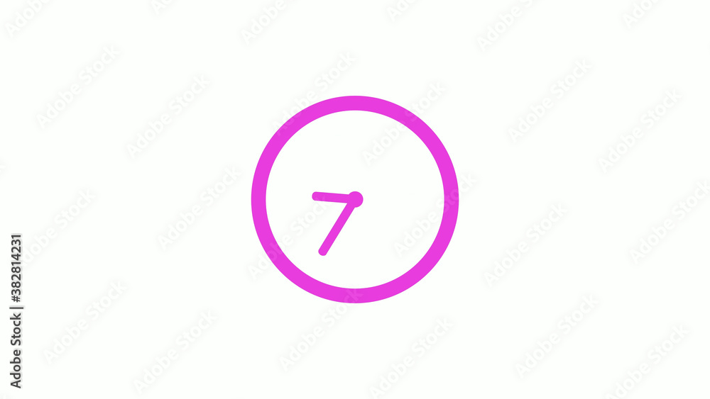 New pink color circle clock icon without trick,New clock icon on white background New pink color circle clock icon without trick,New clock icon on white background