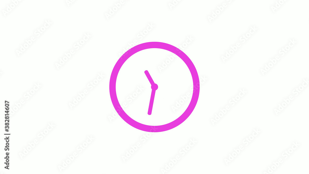New pink color circle clock icon without trick,New clock icon on white background New pink color circle clock icon without trick,New clock icon on white background