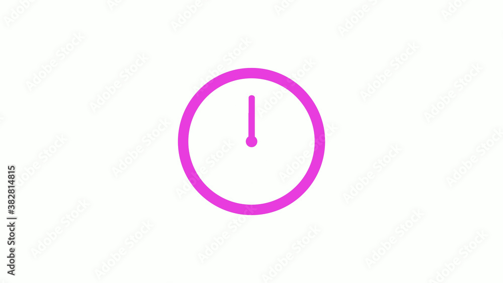 New pink color circle clock icon without trick,New clock icon on white background New pink color circle clock icon without trick,New clock icon on white background