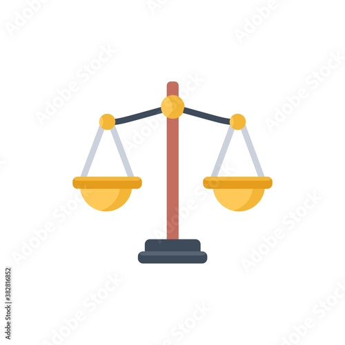 balance scale icon vector sign symbol. Flat design style modern vector illustration for web design and mobile concept.